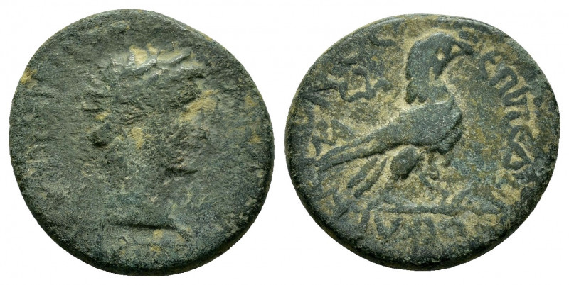 PHRYGIA. Amorium. Augustus (27 BC-14). Ae.

Obv : CЄBACTOC.
Bare head right; lit...