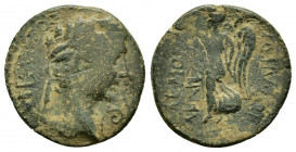PHRYGIA. Acmonea. Augustus (27 BC-14 AD). Ae. 

Obv : ΣΕΒΑΣΤΟΣ.
Laureate head right; lituus to right.

Rev : ΑΚΜΟΝΕΩΝ ΜΕΝΕΜΑΧΟΣ ΦΙΛΑΛΗΘΕΣ.
Nike advanc...
