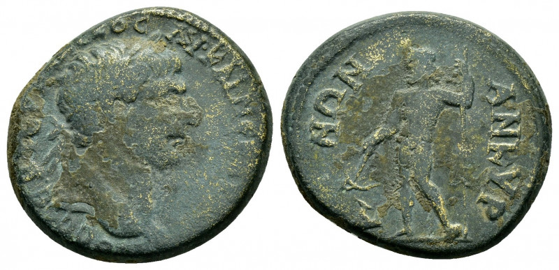 GALATIA. Ancyra.Trajan.(98-117 AD). Ae.
 
Obv: Laureate head of Trajan right.

O...