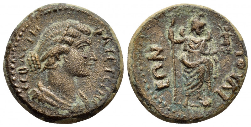 PHRYGIA. Iulia. Faustina II.( 147-175 AD). Ae. 

Obv : ΦΑΥϹΤƐΙΝΑ ϹΕΒΑϹΤΗ.
Draped...