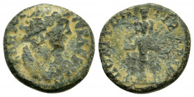 PHRYGIA. Tiberiopolis. Trajan (98-117). Ae.

Obv : ΑΥΤΟ ΝΕΡ ΤΡΑΙ ΚΑΙ ΣIΒΑΣ ΓIΡΜ.Laureate head right.


Rev : ΤΙΒЄΡΙΟΠΟΛЄΙΤΩΝ.
Facing statue of Artemis...