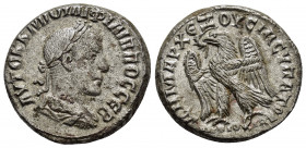 SYRIA, Seleucis and Pieria. Antioch. Philip II. (244-249). Tetradrachm.

Obv : ΑΥΤΟΚ Κ Μ ΙΟΥΛΙ ΦΙΛΙΠΠΟϹ ϹƐΒ.
Laureate, draped and cuirassed bust of Ph...