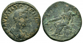 PISIDIA.Baris. Caracalla as Caesar. (196-198). Ae.

Obv : ΜΑΡ ΑΥΡ ΑΝΤΩΝεΙΝΟC ΚΑΙ.
Bare-headed, draped bust, right.

Rev : ΒΑΡΗΝΩΝ.
Zeus seated left, h...