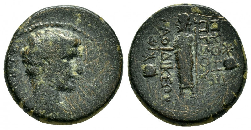PHRYGIA.Laodicea ad Lycum. Tiberius (14-37). Ae.

Obv : ΣΕΒΑΣΤΟΣ.
Bare head of T...