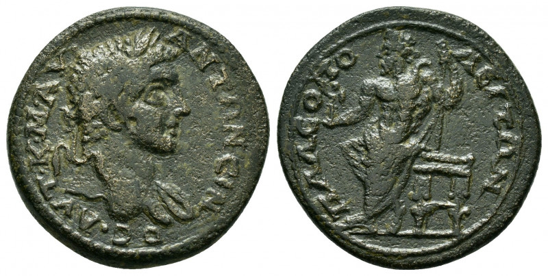 PISIDIA, Palaeopolis. Elagabalus (218-222). Ae.

Obv : ΑΥΤ Κ Μ ΑΥ ΑΝΤΩΝƐΙΝΟϹ.
La...