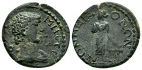 PISIDIA, Termessus Major. Pseudo-autonomous. (reign uncertain). Ae.

Obv : ΤƐΡΜΗϹϹƐΩΝ.
Draped bust of Hermes, right; caduceus over shoulder.

Rev : ΤΩ...