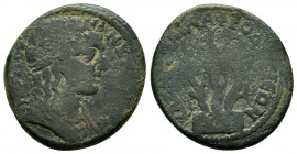 CARIA, Aphrodisias. Pseudo-autonomous.Time of Gordian III (238-244). Ae.

Obv : ΙƐΡΑ ϹΥΝΚΛΗΤΟϹ.
Diademed head of Senate, right.

Rev : ΑΦΡΟΔƐΙϹΙƐΩΝ.
L...