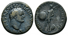 UNCERTAIN MINT of Asia Minor. Vespasian (69-79). Ae.

Obv : IMP CAESAR VESPASIAN AVGVST.
Laureate head of Vespasian, right.

Rev : PON MAX TR POT...