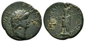 PHRYGIA, Prymnessus. Nero (Augustus). (63-8). Ae.

Obv : ΝΕΡΩΝΑ ΚΑΙΣΑΡΑ ΠΡΥΜΝΗΣΣΕΙΣ.
Laureate head of Nero, right.

Rev : ΕΠΙ ΚΛΑΥΔΙΟΥ ΜΙΘΡΙΔΑΤΟΥ.
Dik...