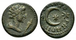 PHRYGIA, Stectorium. Pseudo-autonomous. (reign uncertain). Ae.

Obv : Radiate and draped bust of Helios, right, torch to right.

Rev : ϹΤƐΚΤΟΡΗΝΩΝ.
Bu...