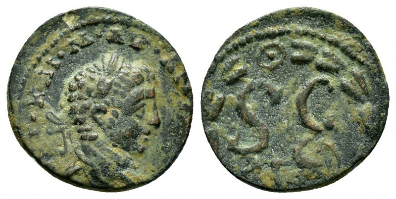 SYRIA, Seleucis and Pieria. Antioch. Elagabalus (). Ae.

Obv : ΑYT KAI M ANTⲰNEI...