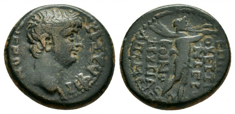 PHRYGIA, Apamea. Nero. (Augustus, 54-9). Ae.

Obv : ΝΕΡΩΝ ΣΕΒΑΣΤΟΣ.
Bare head of...