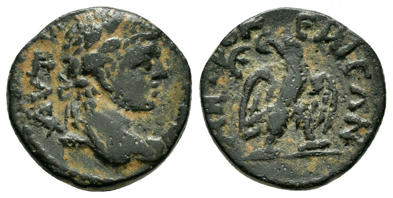 SYRIA, Seleucis and Pieria. Emesa. Elagabalus. (218-222) Ae.
Obv : AYTO K M ANTΩ...