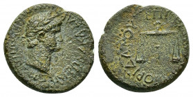 PISIDIA, Prymnessus. Nero (54-68). Ae.

Obv : ΝΕΡΩΝΑ ΚΑΙΣΑΡΑ ΠΡΥΜΝΗΣΣΕΙΣ.
Laureate head of Nero, right.

Rev : ΕΠΙ ΚΛΑΥΔΙΟΥ ΜΙΘΡΙΔΑΤΟΥ.
Scales.
RPC I ...