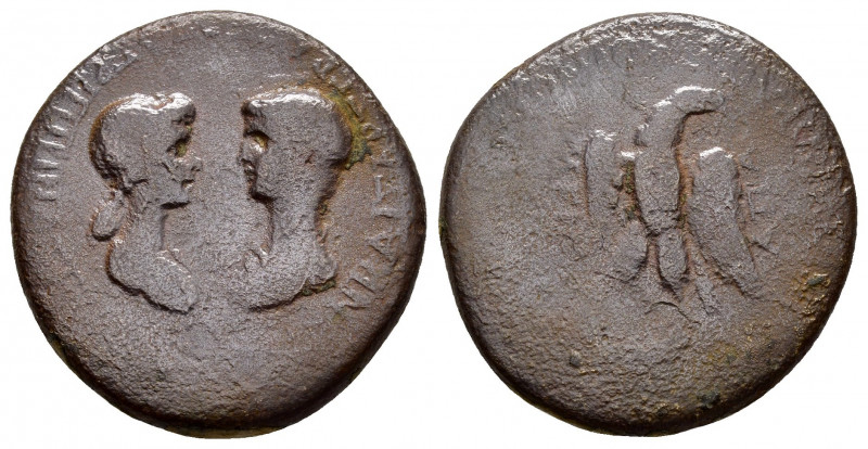 PHRYGIA, Apamea. Agrippina II and Nero. (54-68). Ae.

Obv : ΝΕΡΩΝ ΚΑΙΣΑΡ ΣΕΒΑΣΤΟ...