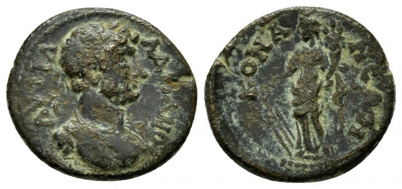 PISIDIA.Conana.Hadrian.(117-138).Ae.

Obv : ΑΥ ΤΡΑ ΑΔΡΙΑΝΟϹ.
Laureate and cuiras...