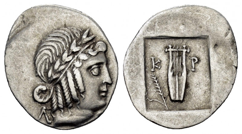 LYCIA.Kragos.Lycian League.(Circa 35-27 BC).Hemidrachm.

Obv : Λ. 
Laureate head...