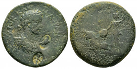 CILICIA.Diocaesarea.Caracalla.(198-218).Ae.

Obv : AYTOK KAIC M AYP ANTΩNEINOC CEB.
Laureate, draped and cuirassed bust to right.Countermark : eagle a...