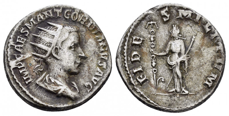 GORDIAN III.(238-244).Rome.Antoninianus.

Obv : IMP CAES M ANT GORDIANVS AVG.
Bu...