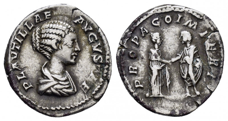 PLAUTILLA.(202-205).Rome.Denarius.

Obv : PLAVTILLAE AVGVSTAE.
Bust of Plautilla...