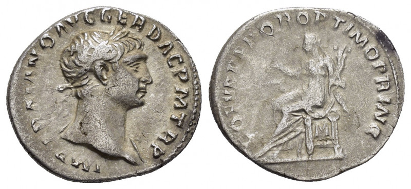 TRAJAN.(98-117).Rome.Denarius.

Obv : IMP TRAIANO AVG GER DAC P M TR P.
Bust of ...