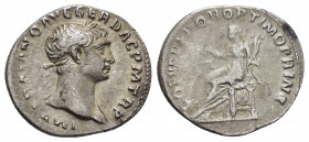 TRAJAN.(98-117).Rome.Denarius.

Obv : IMP TRAIANO AVG GER DAC P M TR P.
Bust of Trajan, laureate, draped to right.

Rev : COS V P P S P Q R OPTIMO PRI...