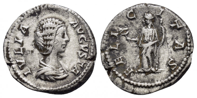 JULIA DOMNA.(193-211).Rome.Denarius.

Obv : IVLIA AVGVSTA: Bust of Julia Domna, ...