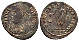 LICINIUS I.(308-324).Alexandria.Follis.

Obv : MP LICINIVS AVG.
Laureate and draped bust to left, holding globus, sceptre and mappa.

Rev : IOVI CONSE...