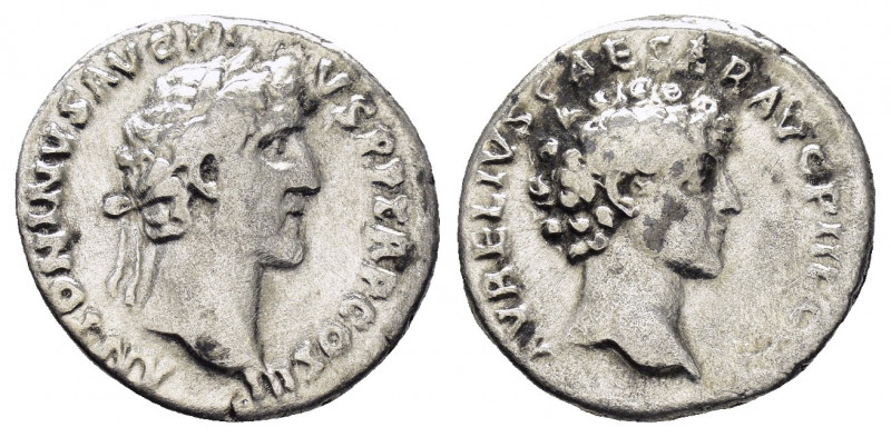 ANTONINUS PIUS.(138-161) and MARCUS AURELIUS. (139-161).Rome.Denarius.

Obv : AN...