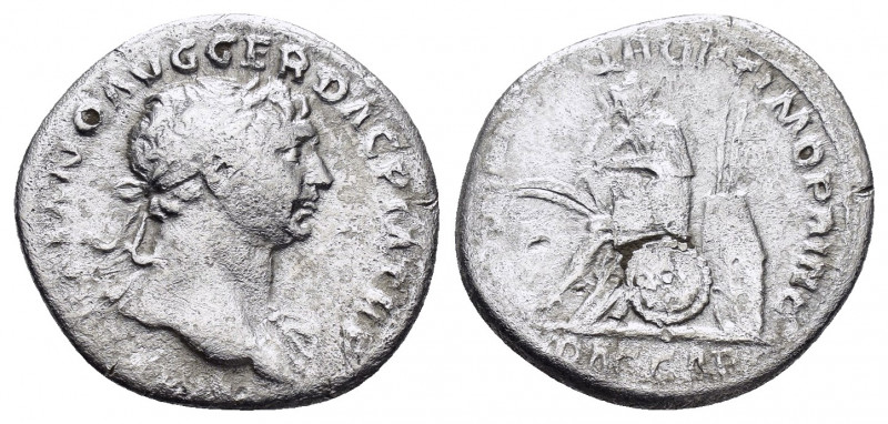 TRAJAN.(98-117).Trajan.Denarius.Dacia Capta Commemortive. 

Obv : IMP TRAIANO AV...
