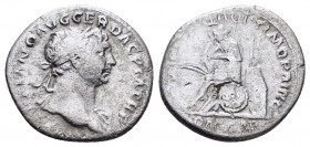 TRAJAN.(98-117).Trajan.Denarius.Dacia Capta Commemortive. 

Obv : IMP TRAIANO AVG GER DAC P M TR P.
Bust of Trajan, laureate, right.

Rev : COS V P P ...