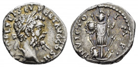 SEPTIMIUS SEVERUS.(193-211).Emesa.Denarius. 

Obv : IMP CAE L SEP SEV PERT AVG COS II.
Laureate head right.

Rev : INVICTO IMP.
Trophy of arms.
RIC 38...