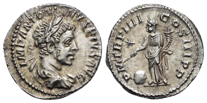 ELAGABALUS.(218-222).Rome.Denarius.

Obv: IMP ANTONINVS PIVS AVG.
Laureate head ...