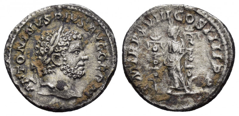 CARACALLA.(197-217). Rome.Denarius. 

Obv : ANTONINVS PIVS AVG GERM.
Laureate he...