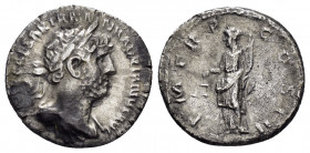 HADRIAN.(117-138).Rome.Denarius. 

Obv : IMP CAESAR TRAIAN HADRIANVS AVG.
Laureate head right.

Rev : P M TR P COS III.
Aequitas standing left, holdin...