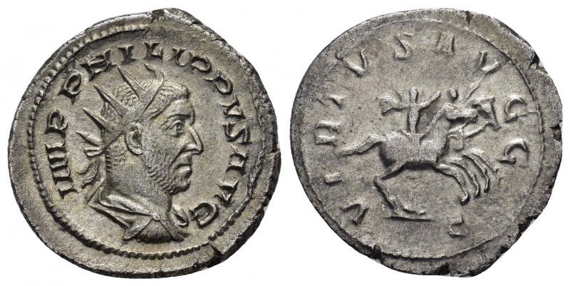PHILIP I.(244-249).Rome. Antoninianus. 

Obv : IMP PHILIPPVS AVG.
Radiate, drape...