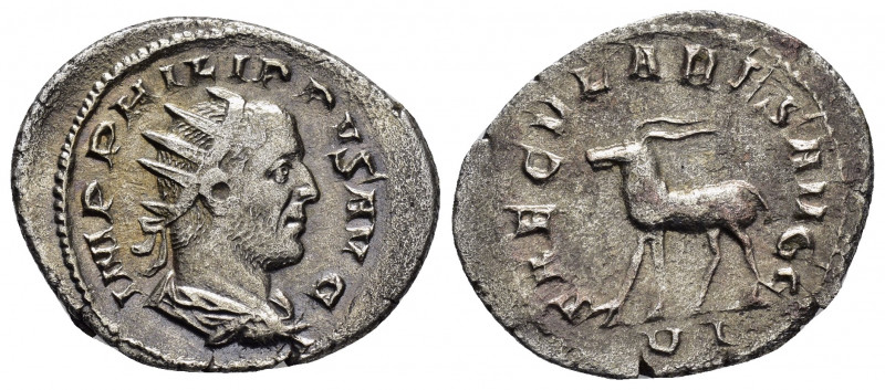 PHILIP I.(244-249).Rome. Antoninianus. 

Obv : IMP PHILIPPVS AVG.
Radiate, drape...