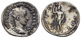 GORDIAN III.(238-244).Rome.Antoninianus. 

Obv : IMP GORDIANVS PIVS FEL AVG.
Radiate, draped and cuirassed bust right.

Rev : IOVI STATORI.
Jupiter st...