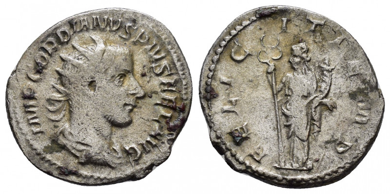 GORDIAN III.(238-244).Rome.Antoninianus.

Obv : IMP GORDIANVS PIVS FEL AVG.
Radi...