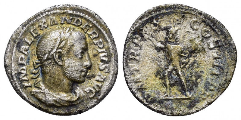 SEVERUS ALEXANDER.(222-235).Rome.Denarius. 

Obv : IMP ALEXANDER PIVS AVG.
Laure...