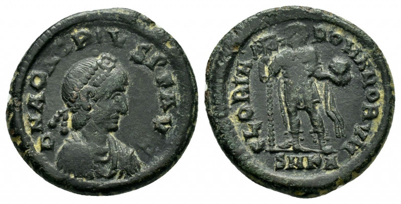 HONORIUS.(393-423).Nicomedia.Follis.

Obv : D N HONORIVS P F AVG.
Diademed, drap...