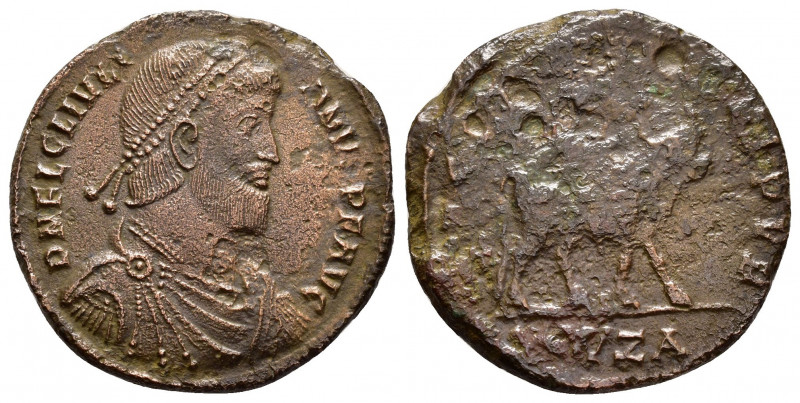 JULIAN II.(360-363).Cyzicus.Follis.

Obv : D N FL CL IVLIANVS P F AVG.
Diademed,...