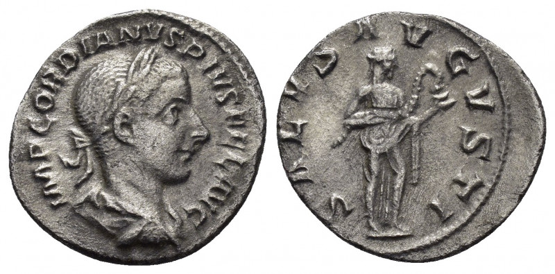 GORDIAN III.(238-244). Denarius. Rome

Obv : IMP GORDIANVS PIVS FEL AVG.
Laureat...