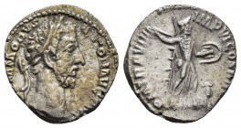 COMMODUS (177-192).Rome.Denarius. 

Obv : M COMMODVS ANTON AVG PIVS.
Laureate head right.

Rev : P M TR P VIIII IMP VI COS IIII P P.
Minerva advancing...
