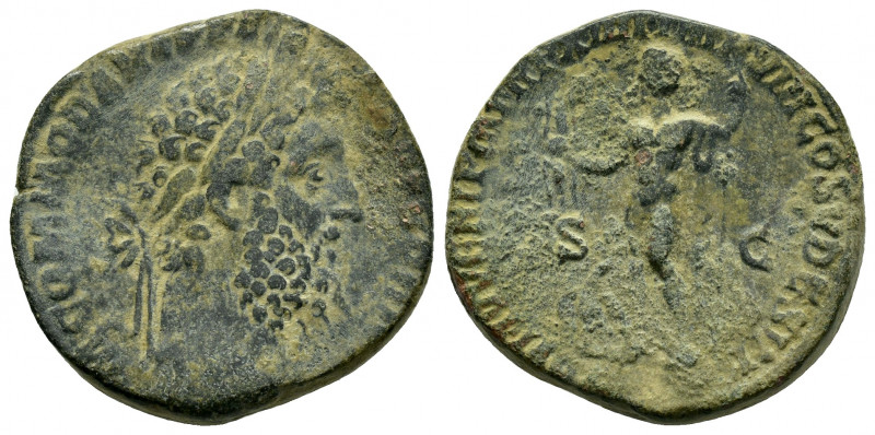 COMMODUS.(177-192).Rome.Sestertius. 

Obv : M COMMOD ANT P FEL AVG BRIT P P.
Lau...