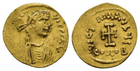 CONSTANS II.(641-668). Constantinople.Tremissis.

Obv : dN CONSTANTINUS PP AV.
Pearl diademed, draped, cuirassed bust right.

Rev : VICTORIA AUGUS / C...