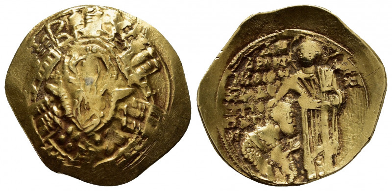 ANDRONICUS II.(1282-1332).Constantinople.Hyperpyron.

Obv : Nimbate and draped b...
