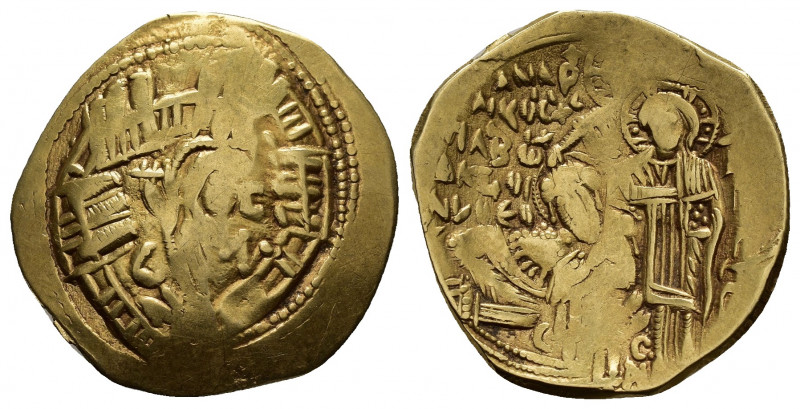 ANDRONICUS II.(1282-1332).Constantinople.Hyperpyron.

Obv : Mary, nimbate and dr...