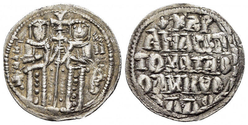 ANDRONICUS II with MICHAEL IX.(1282-1328).Constantinople.Basilikon.

Obv : Andro...