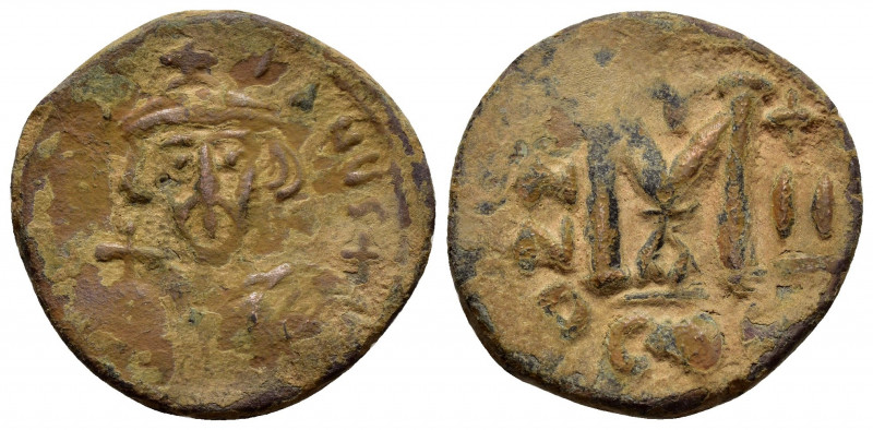 JUSTINIAN II.(First reign 685-695).Constantinople.Follis.

Obv : IVSTINIANVS P...
